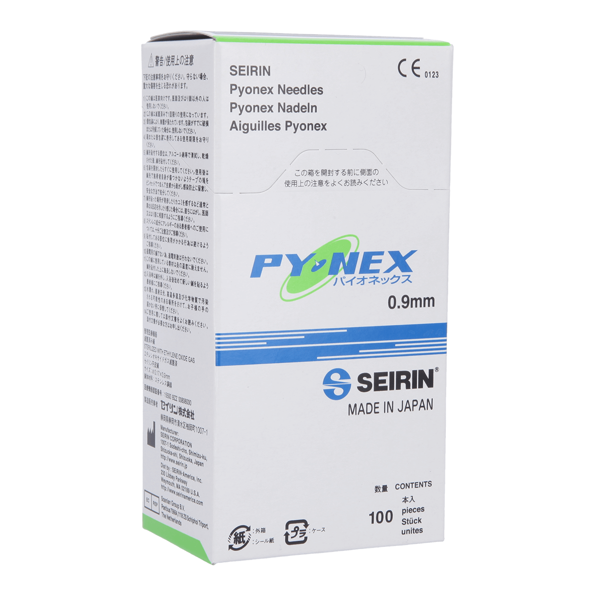 Buy Seirin New Pyonex acupuncture needles 0.2 x 0.9 mm, green online