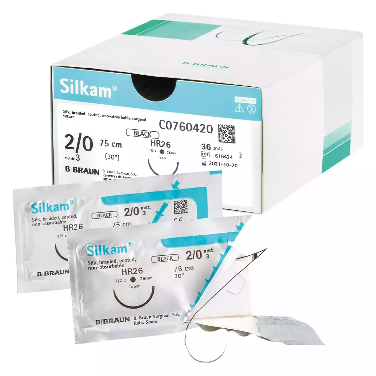  Silkam suture material