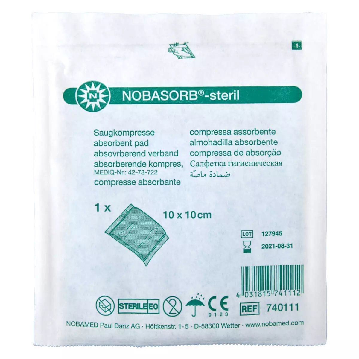  NOBASORB sterile absorbent compress