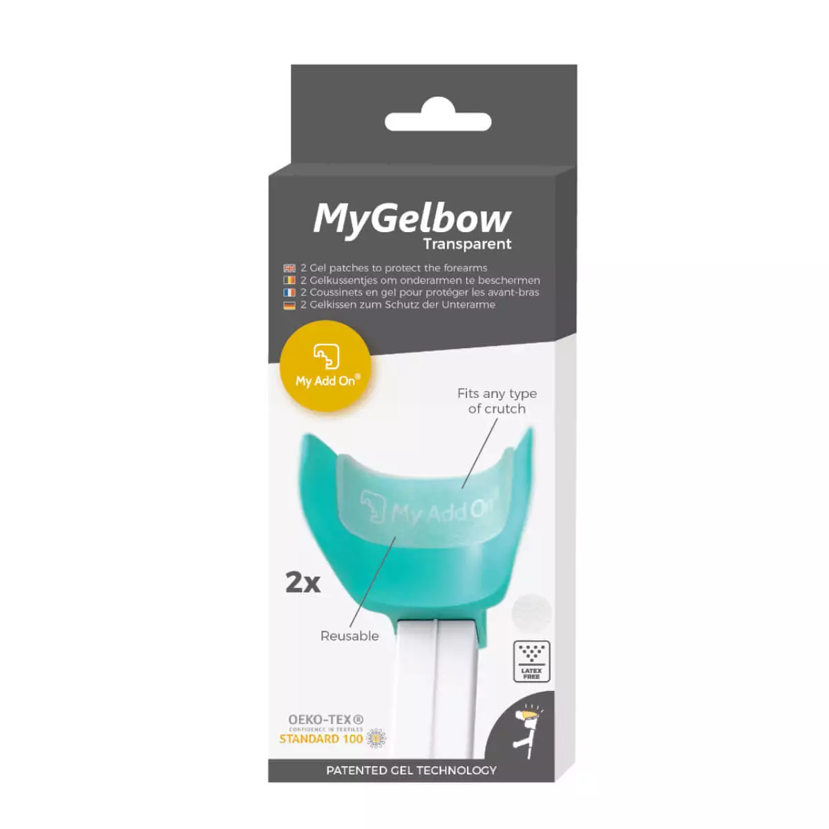  MyGelbow Gel Crutch Pad