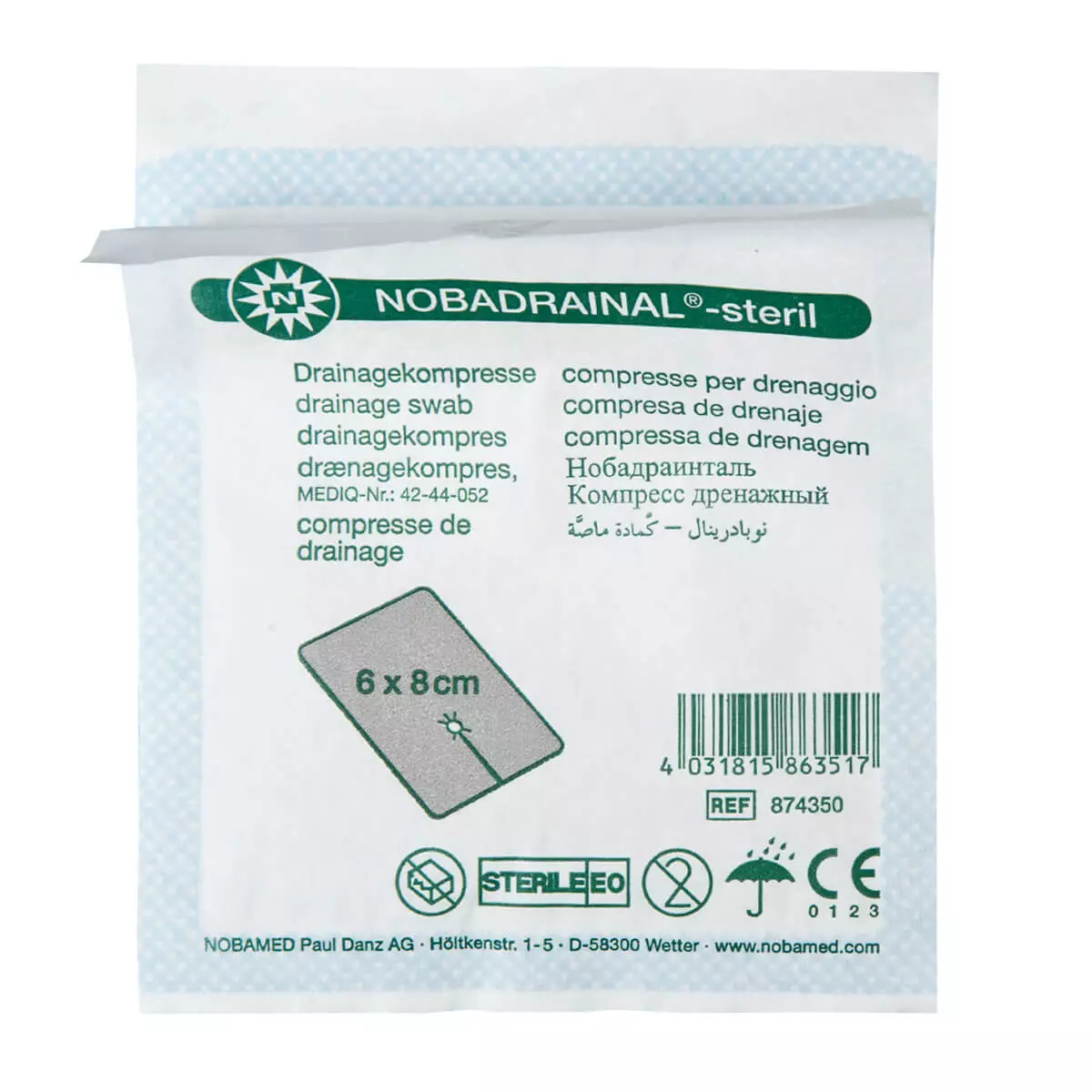  NOBADRAINAL sterile drain swab