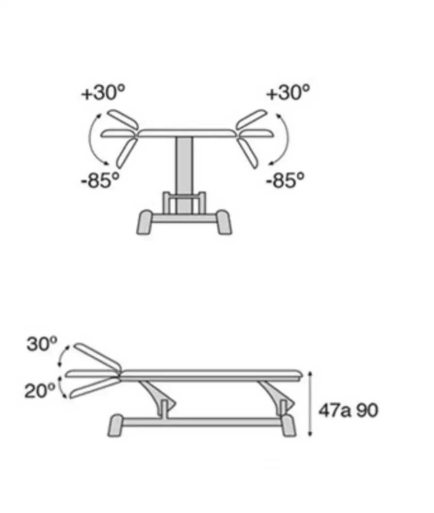  Treatment table with adjustable side rails