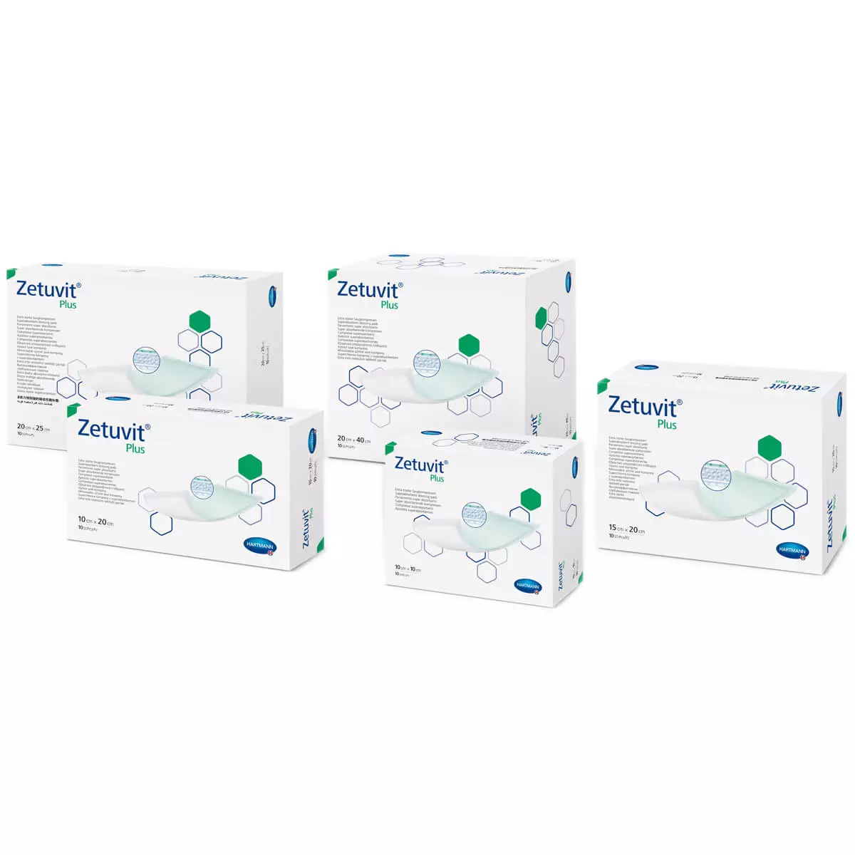  Zetuvit Plus absorbent dressings