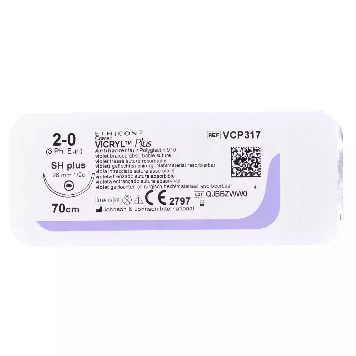  VICRYL Plus (Polyglactin 910) suture material