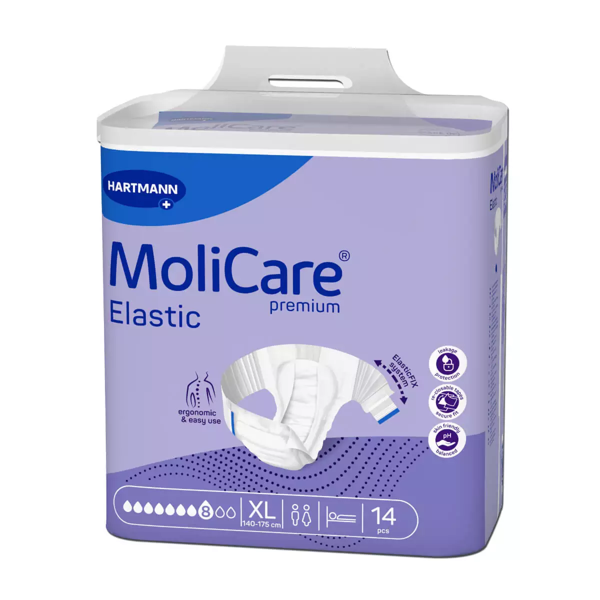 MoliCare Premium Elastic incontinence briefs, 8-drop absorbency MoliCare Premium Elastic incontinence briefs, 8-drop absorbency