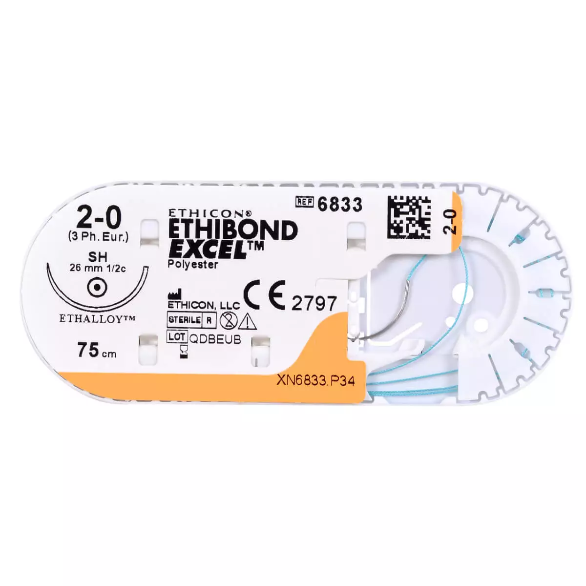  ETHIBOND Excel (polyester coated) suture material