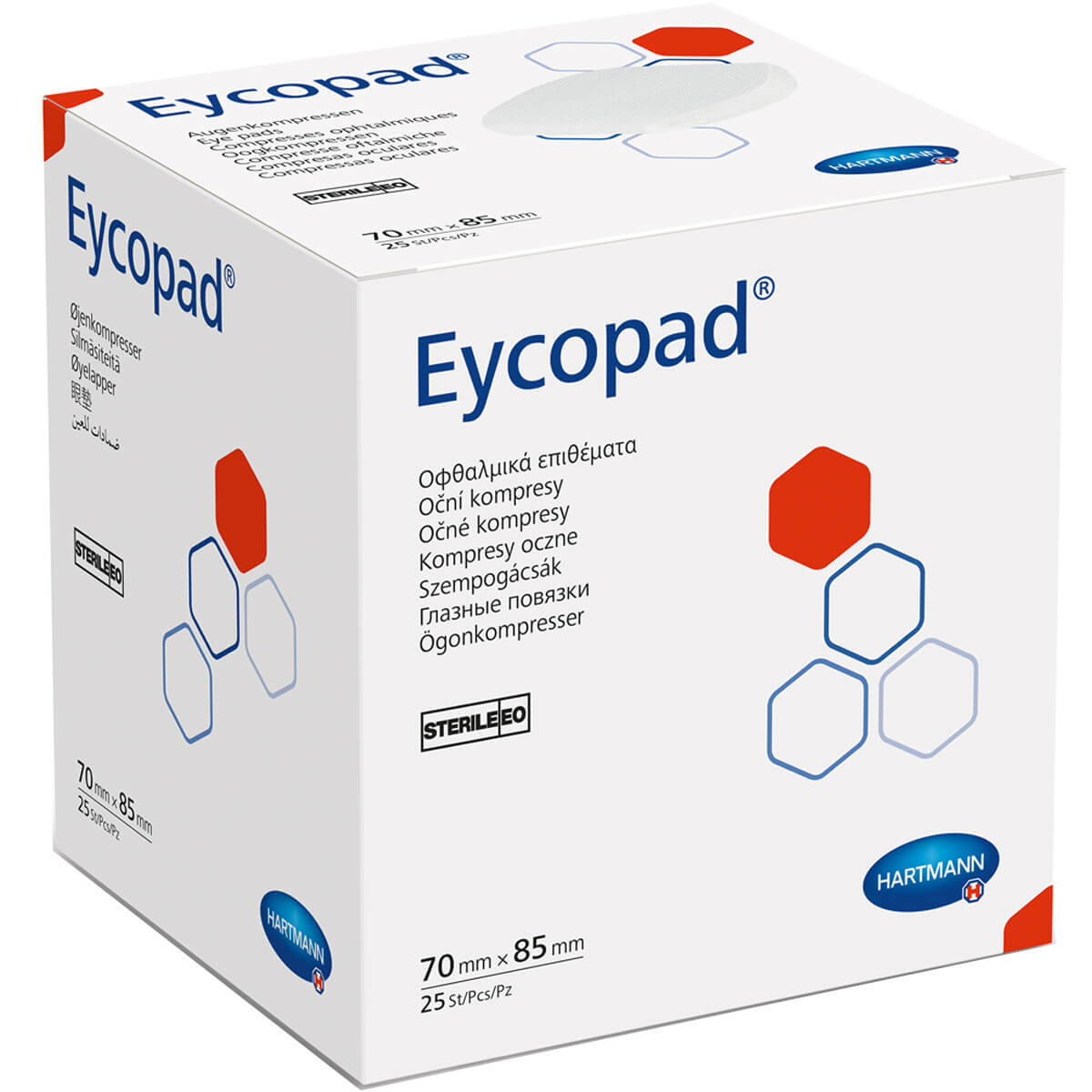 Buy HARTMANN Eycopad eye compress Sterile, 70 x 85 mm – 25 pieces ...