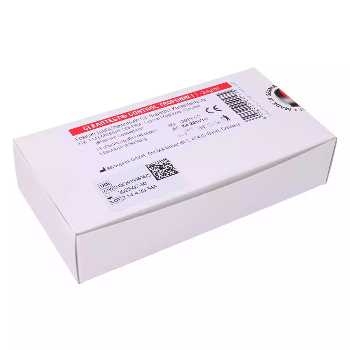  Cleartest Troponin I control kit