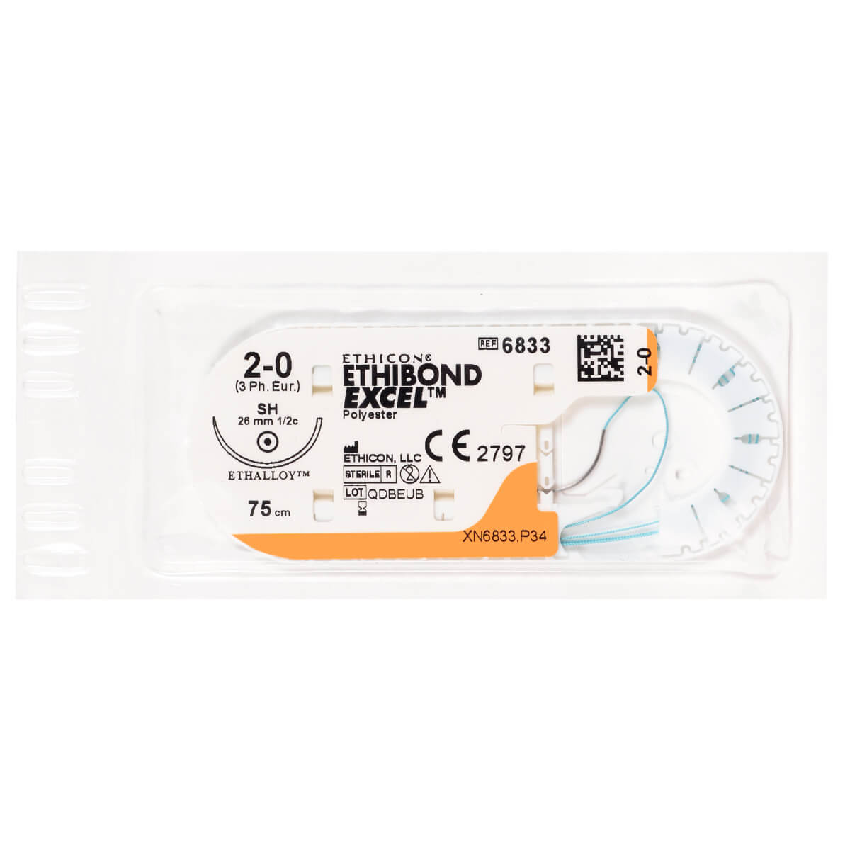 Buy Ethicon ETHIBOND Excel (polyester coated) suture material USP 4/0 ...