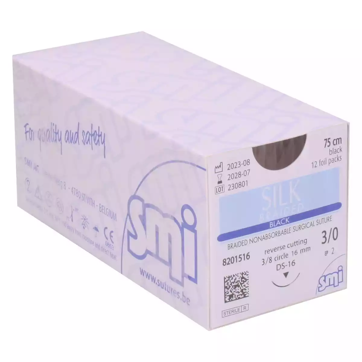  Silk Braided Black suture material