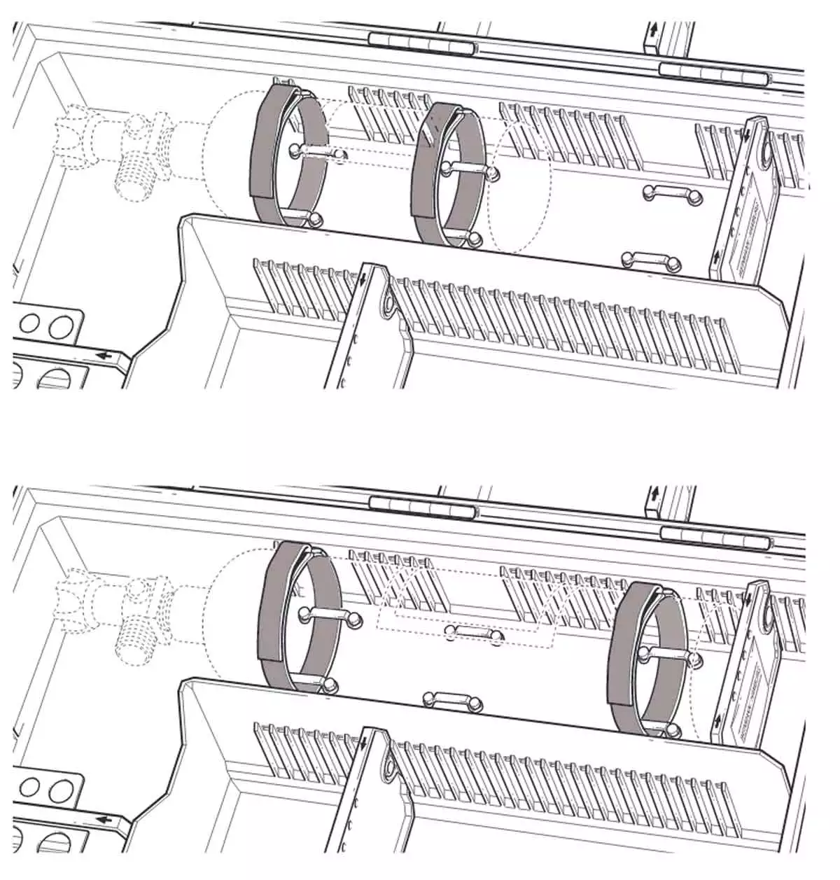  Tension straps for oxygen cylinder