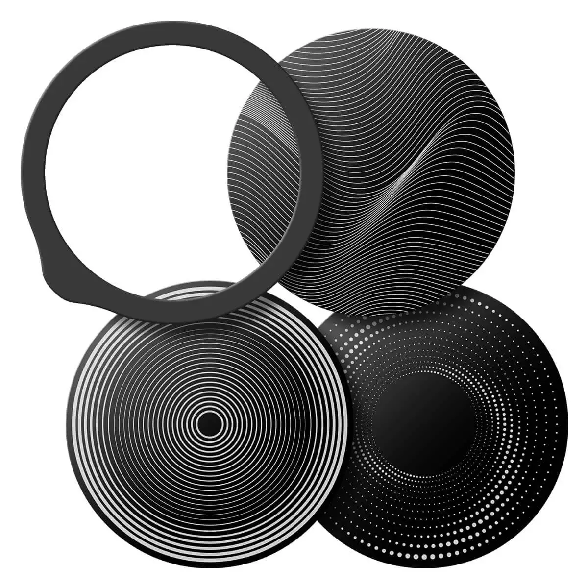  Engraved aluminum membrane set “Drums”