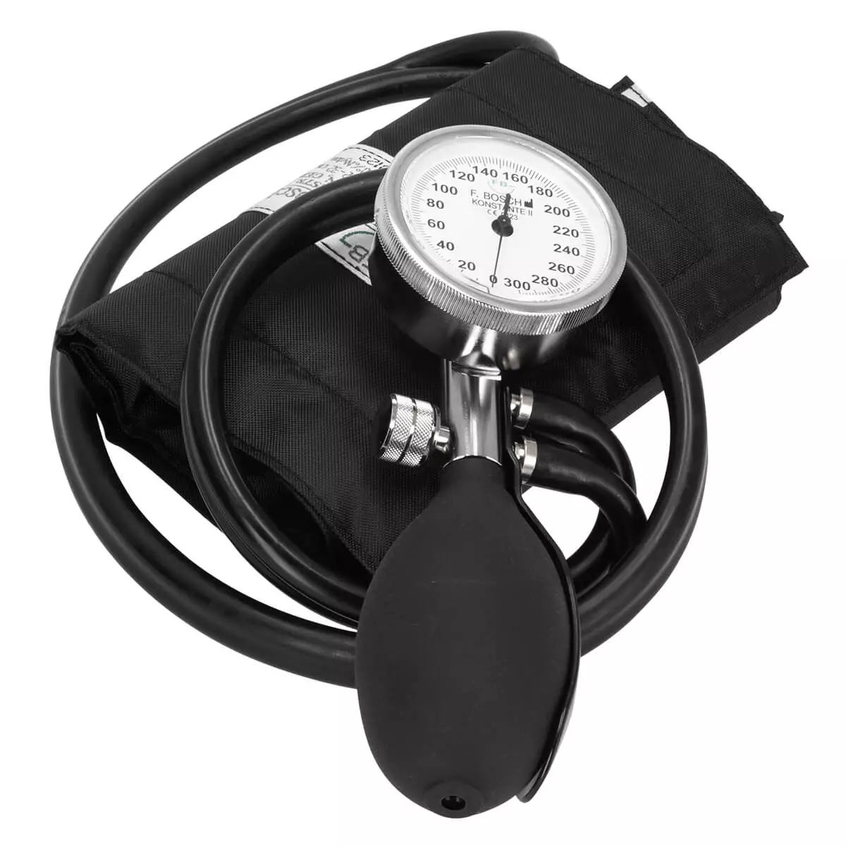  Set with blood pressure monitor and flat stethoscope
