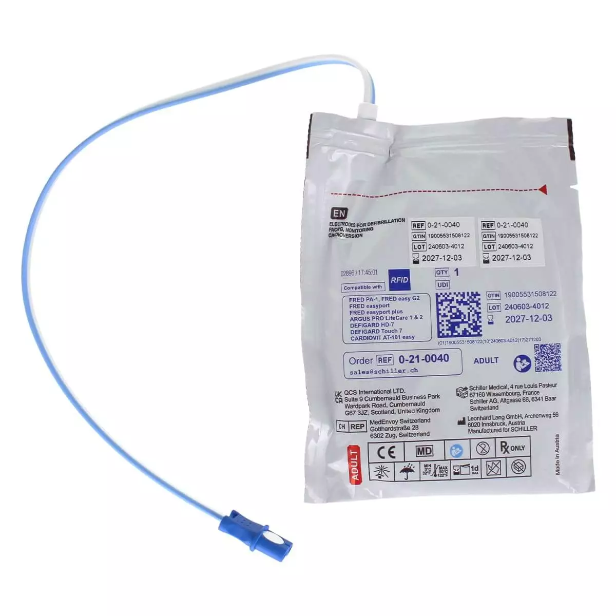  Electrodes for FRED easyport defibrillator