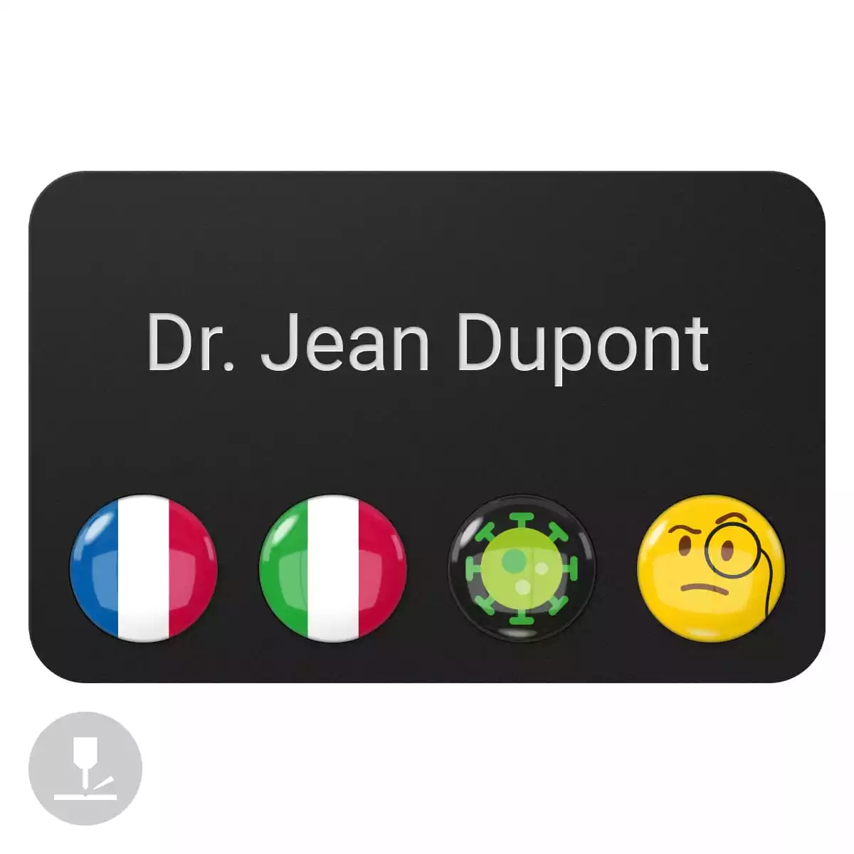  “DocTag” magnetic name tag