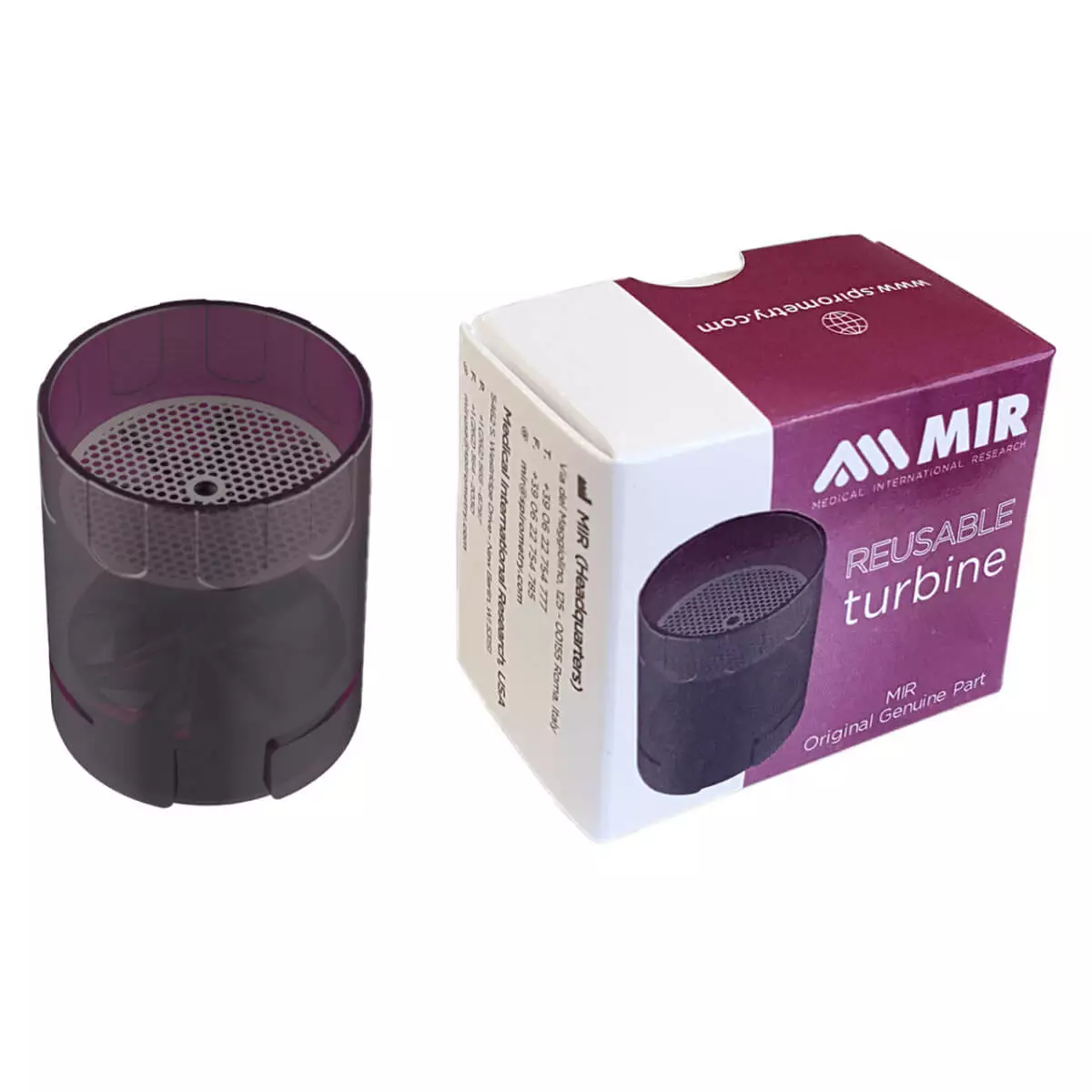  Reusable violet turbine for MIR spirometers