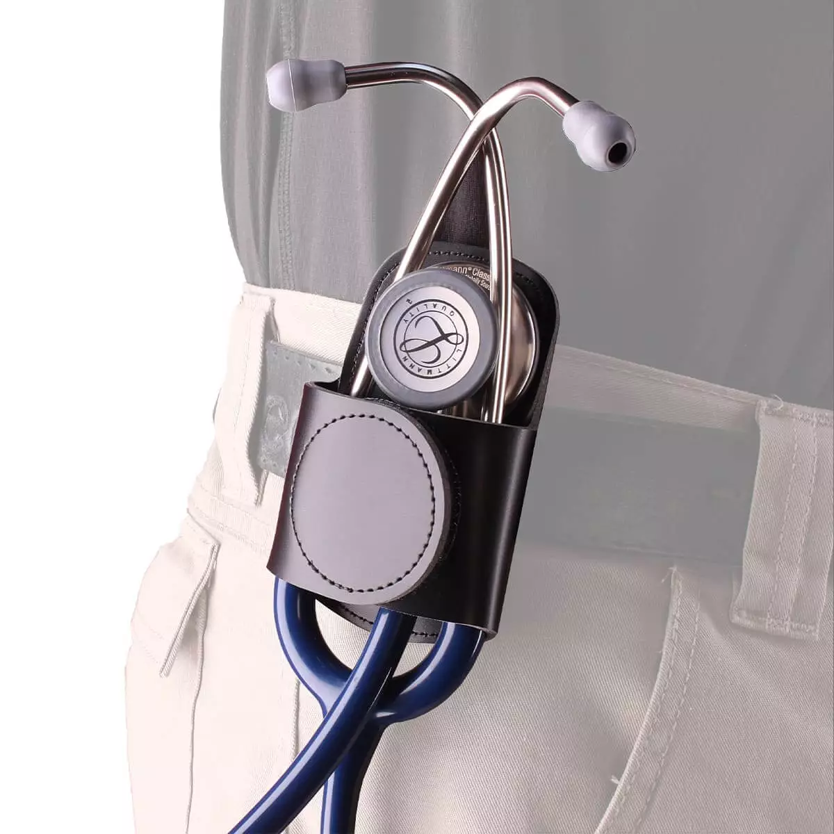  Stethoscope holder with belt clip