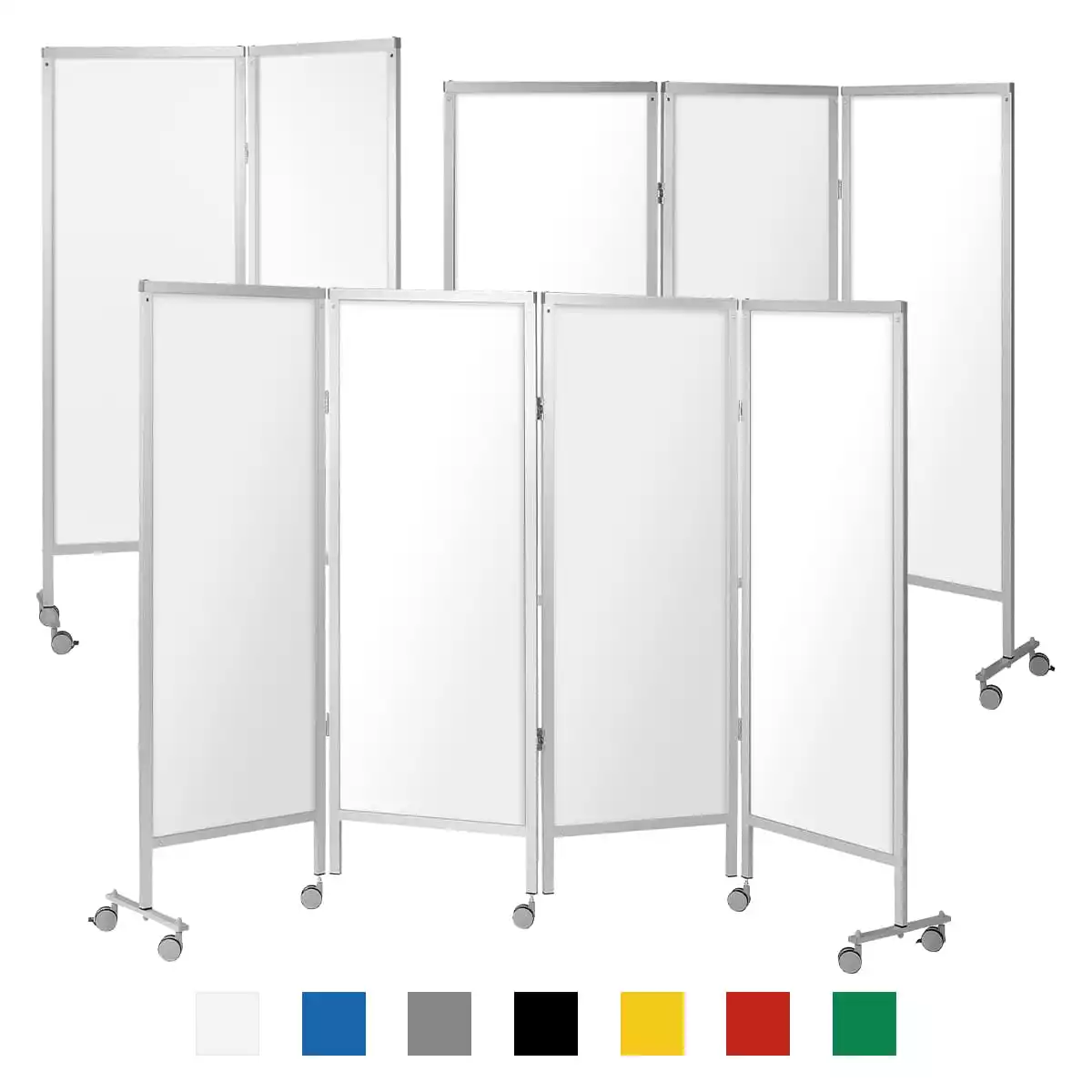  Folding screen on wheels