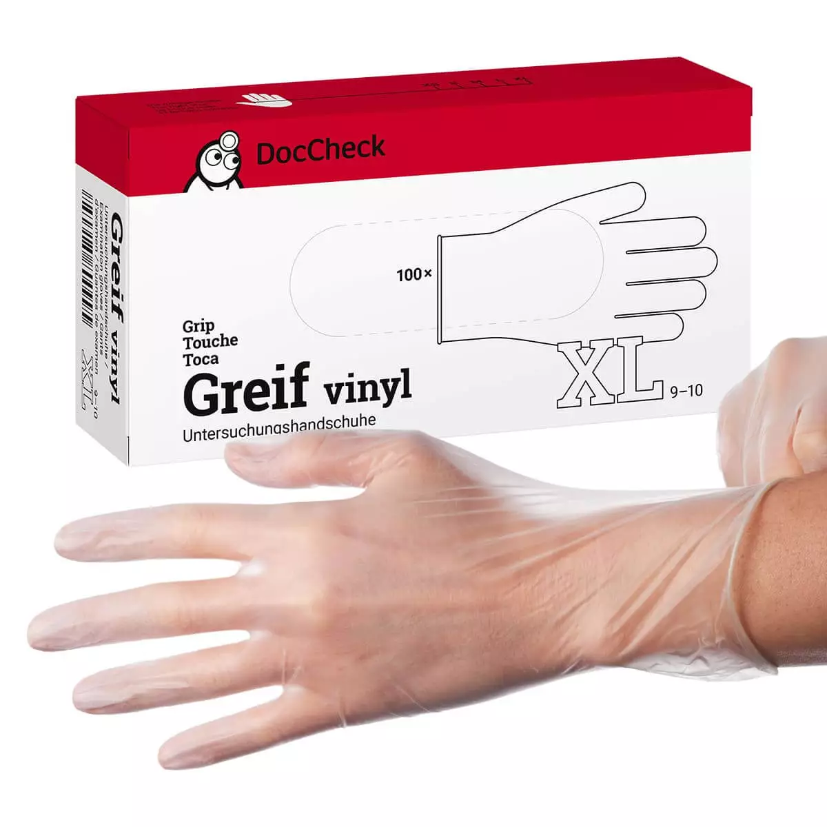 Buy DocCheck Tools “Greif vinyl” gloves XL (9–10) online