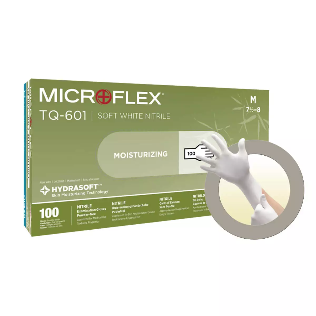  MICROFLEX Soft White Nitrile TQ-601 examination glove