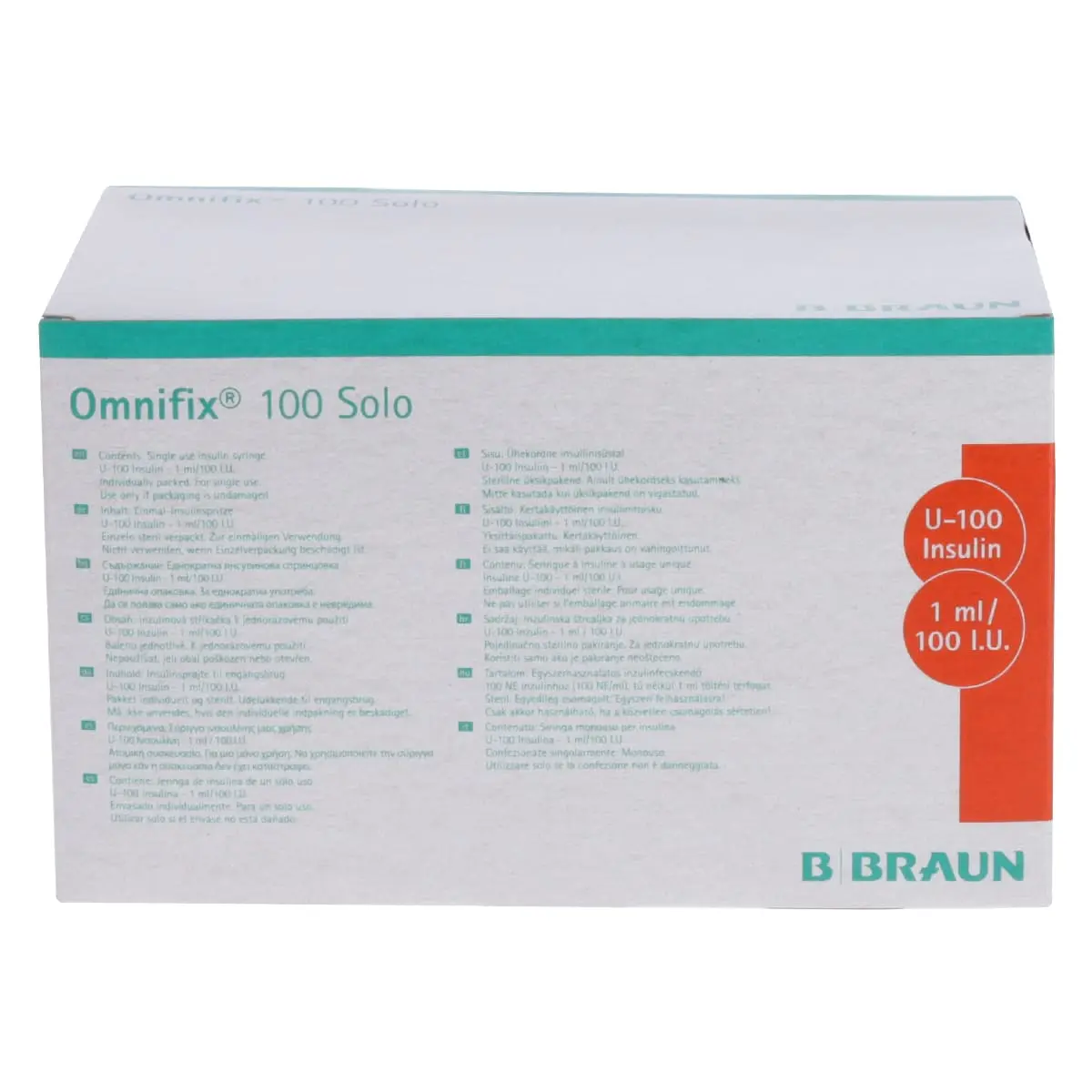  Omnifix 100 Solo insulin syringes