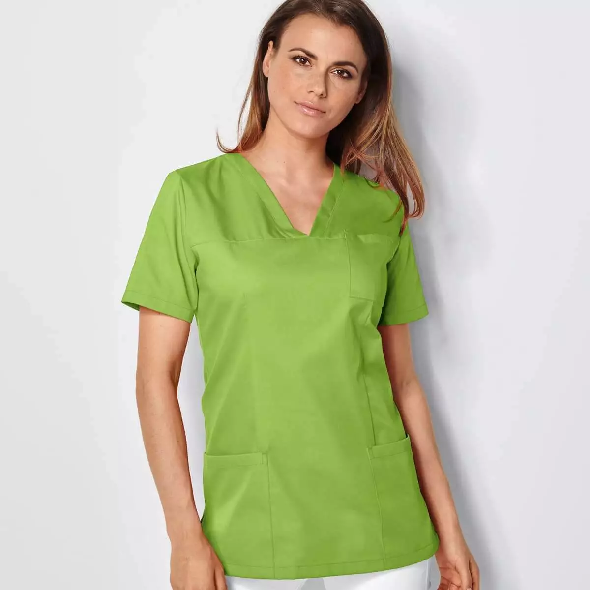 Ladies’ scrub top Roma with V-neck