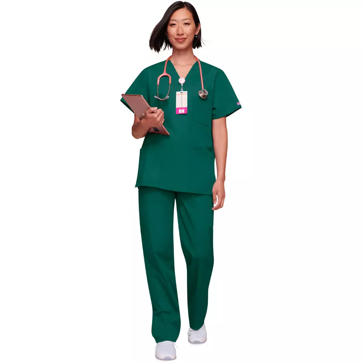  Workwear Originals unisex scrub top with 3 pockets