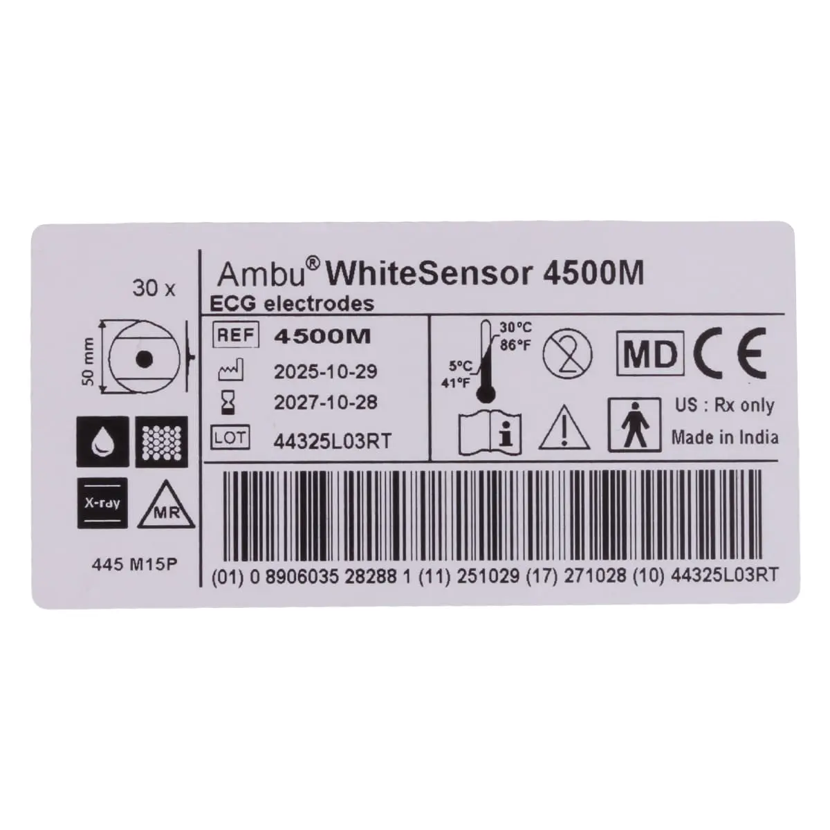  WhiteSensor 4500M disposable ECG electrodes