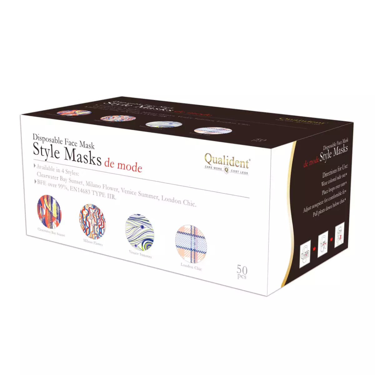 Medical protective mask type IIR with fashion style print Medical protective mask type IIR with fashion style print
