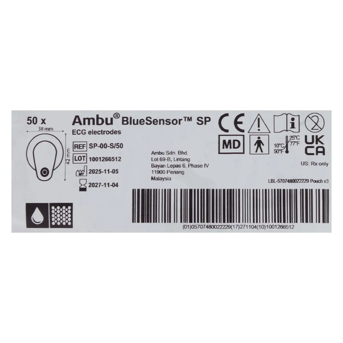 BlueSensor SP-00-S/50 disposable ECG electrodes BlueSensor SP-00-S/50 disposable ECG electrodes
