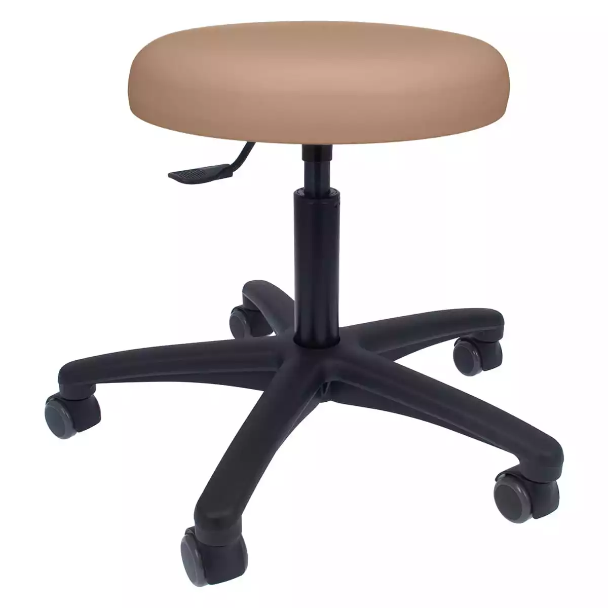 Swivel roll stool with plastic base Swivel roll stool with plastic base