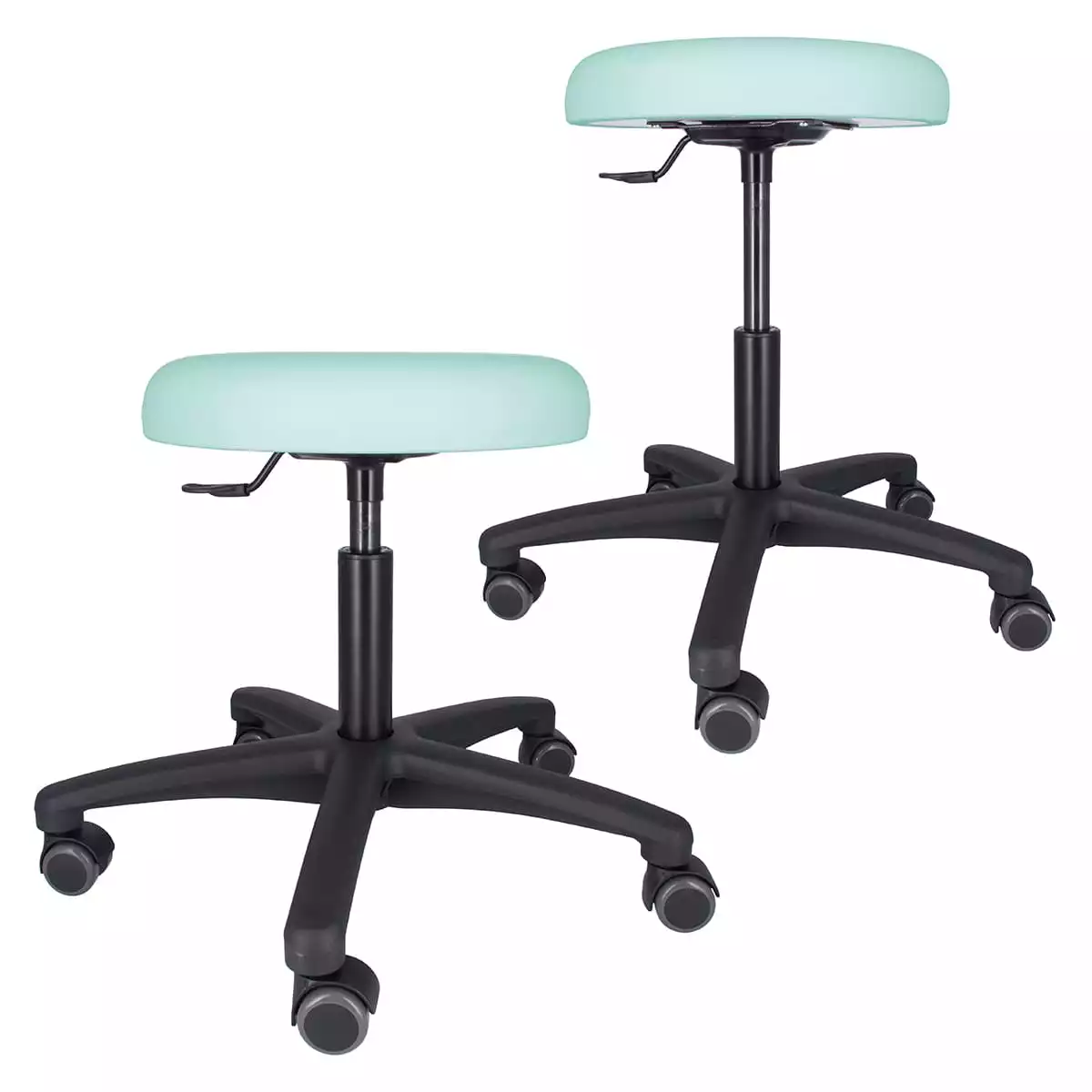  Swivel roll stool with plastic base