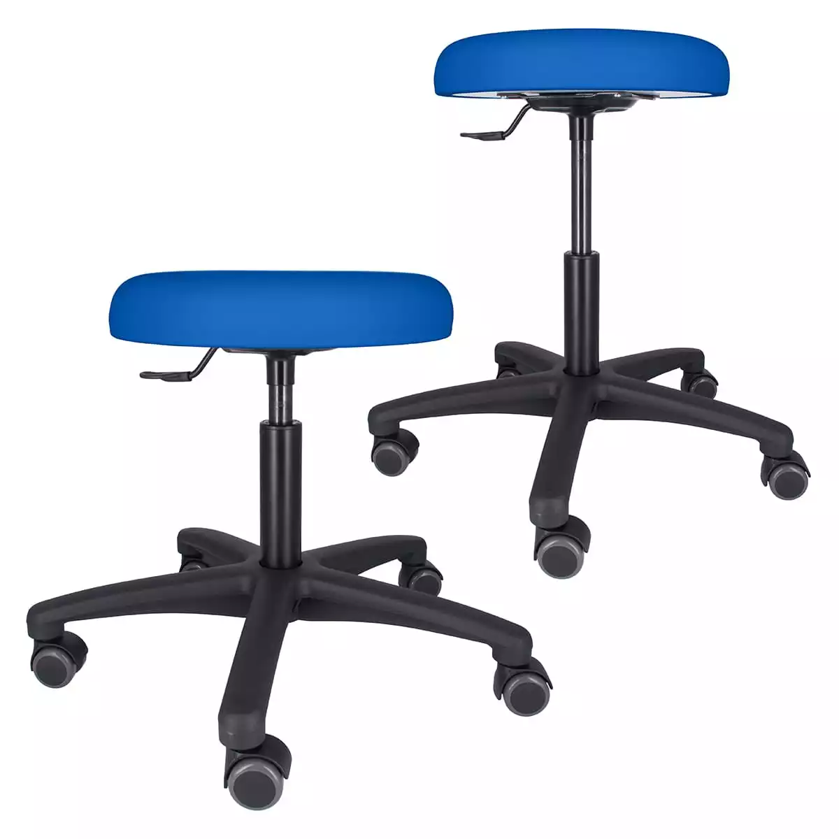 Swivel roll stool with plastic base Swivel roll stool with plastic base