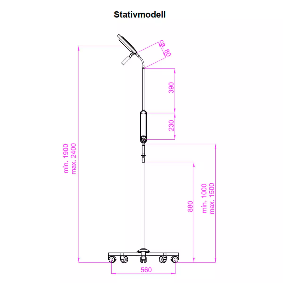  LED 115 Examination light Tripod model