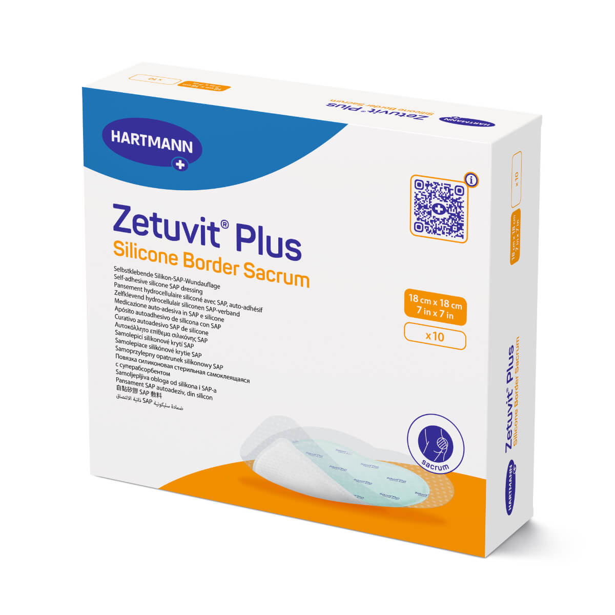 Buy HARTMANN Zetuvit Plus Silicone Border Wundauflage 18 x 18 cm ...