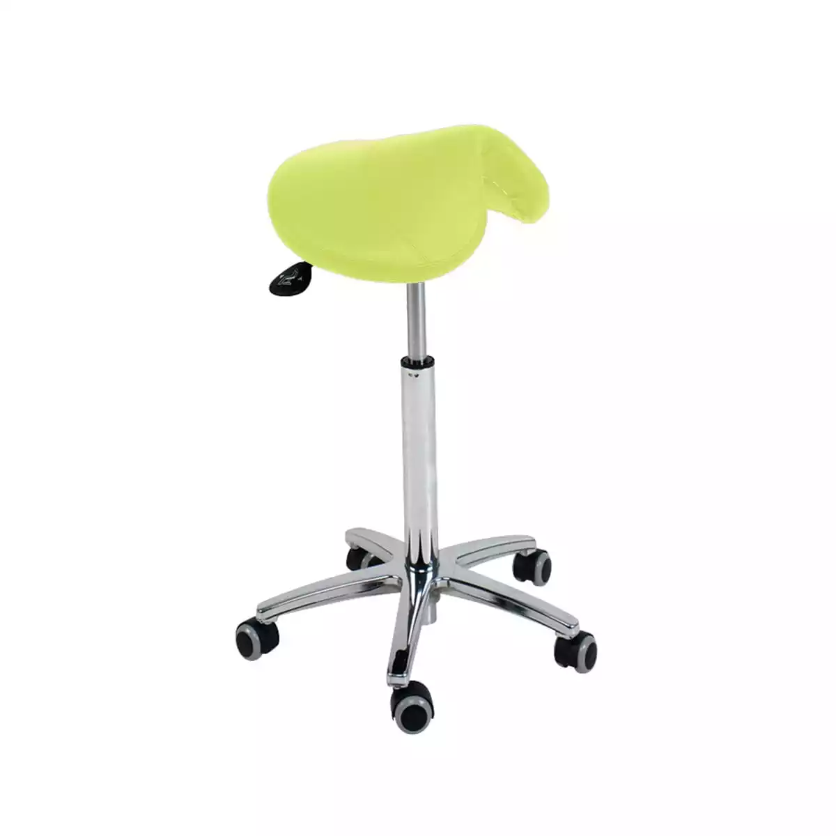  Roller stool with saddle seat