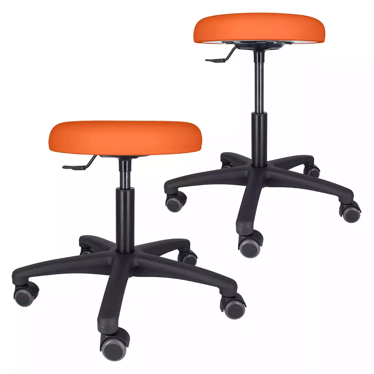  Swivel roll stool with plastic base