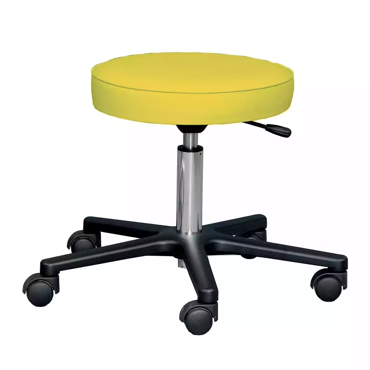 Swivel stool with black aluminum base Swivel stool with black aluminum base