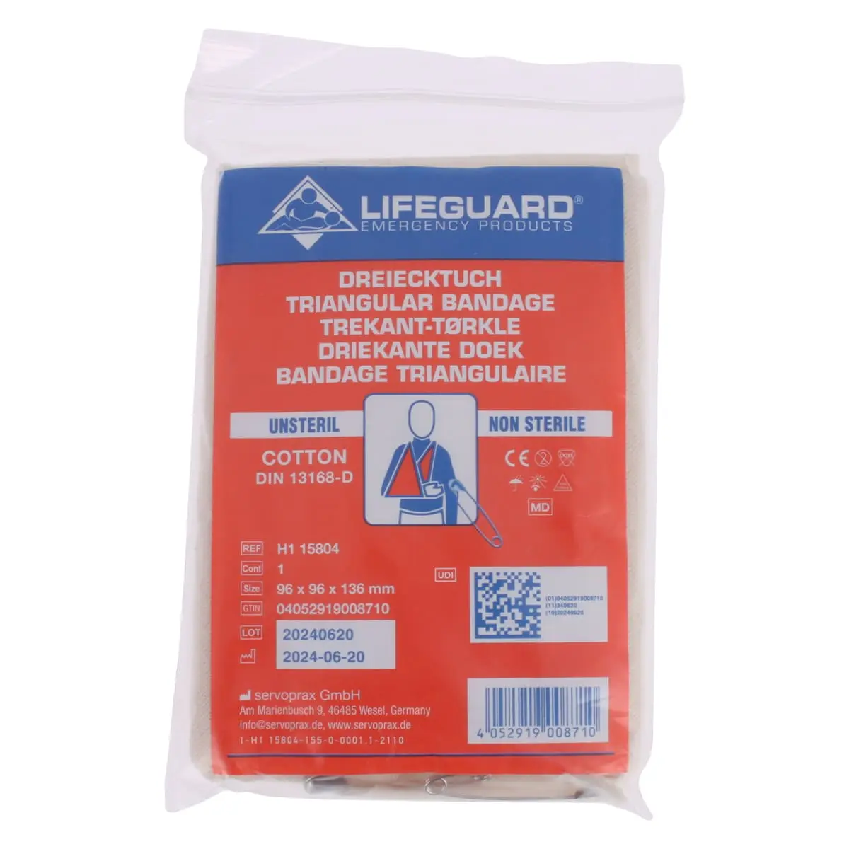  Lifeguard triangular rayon bandage