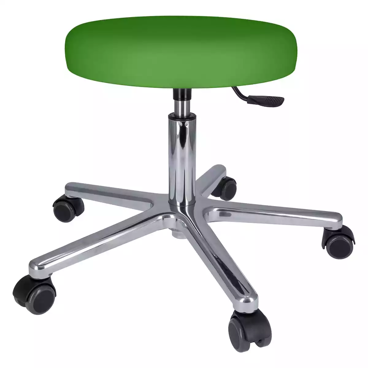  Swivel roll stool with aluminum base