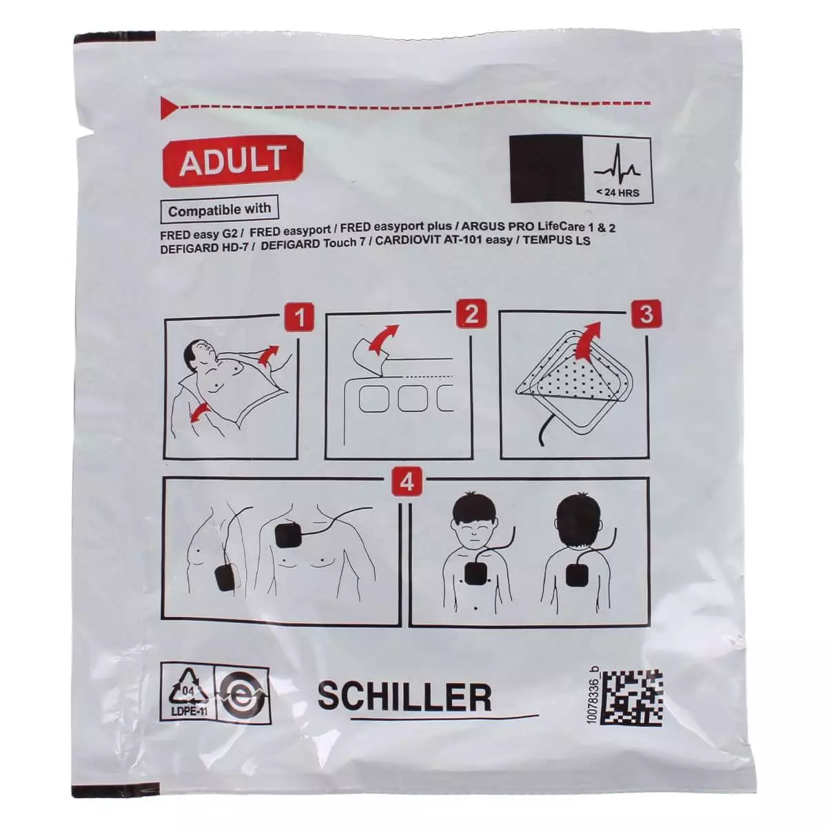  Electrodes for FRED easyport defibrillator