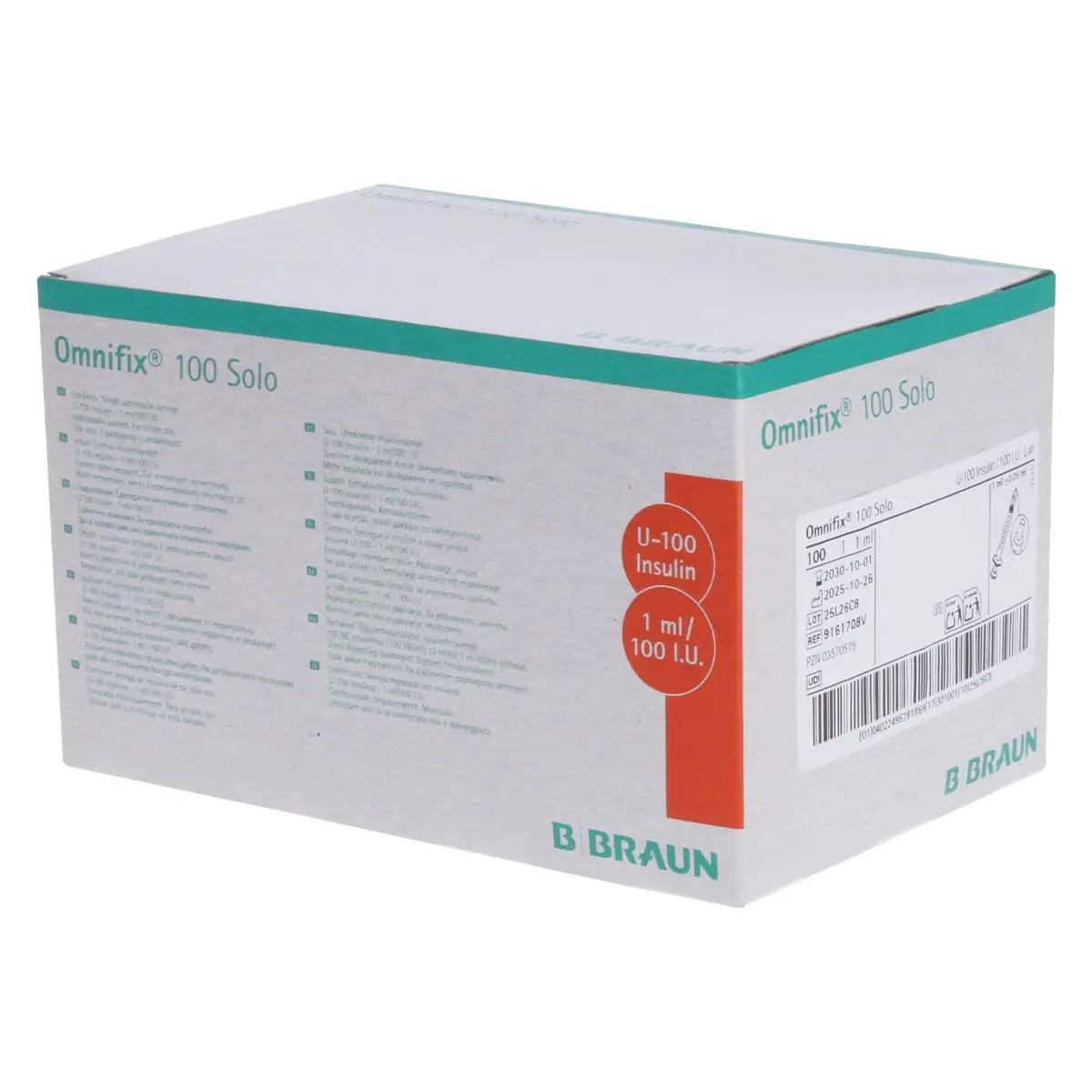  Omnifix 100 Solo insulin syringes