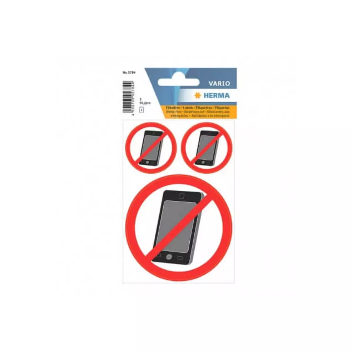  No cell phone" information labels