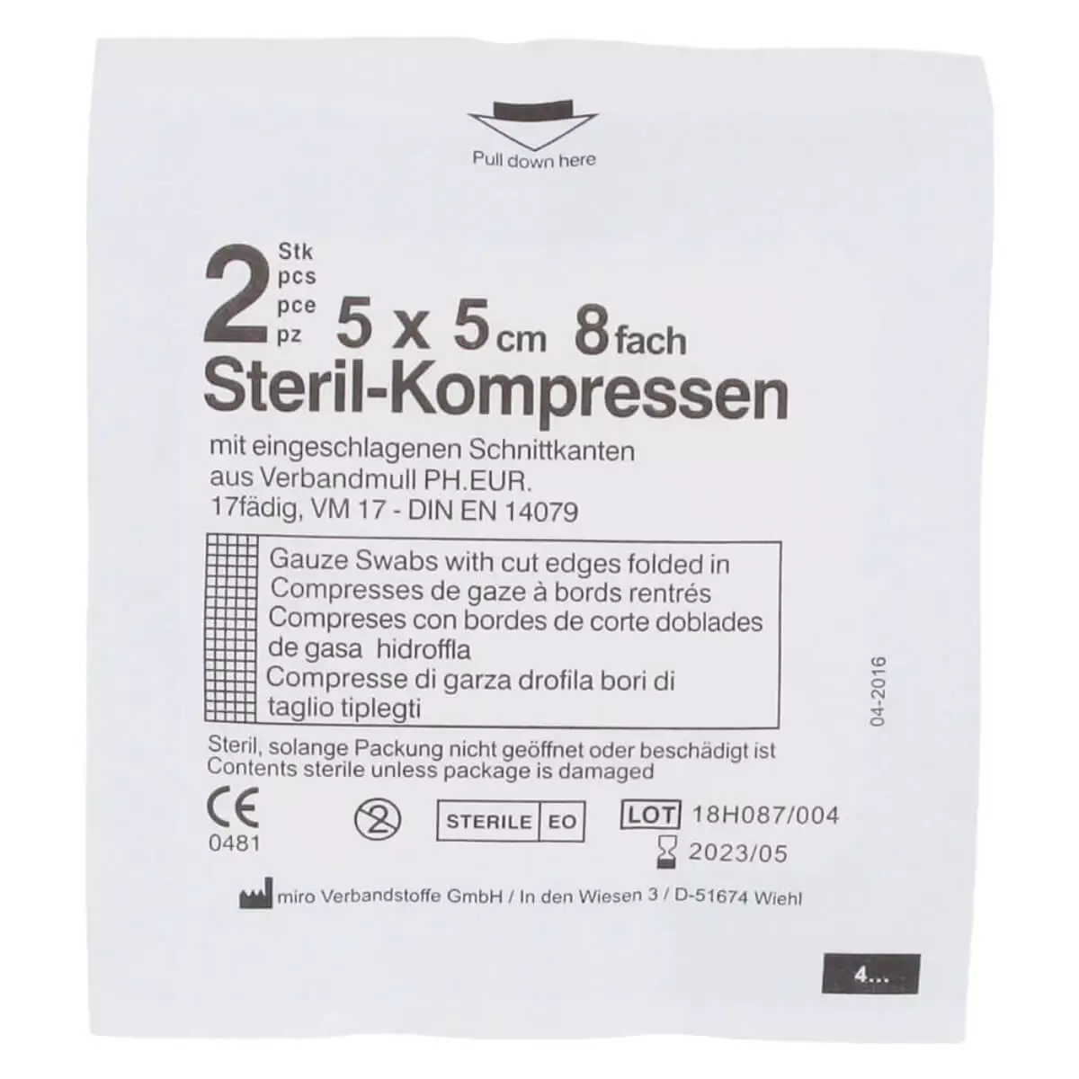  Compresses sterile