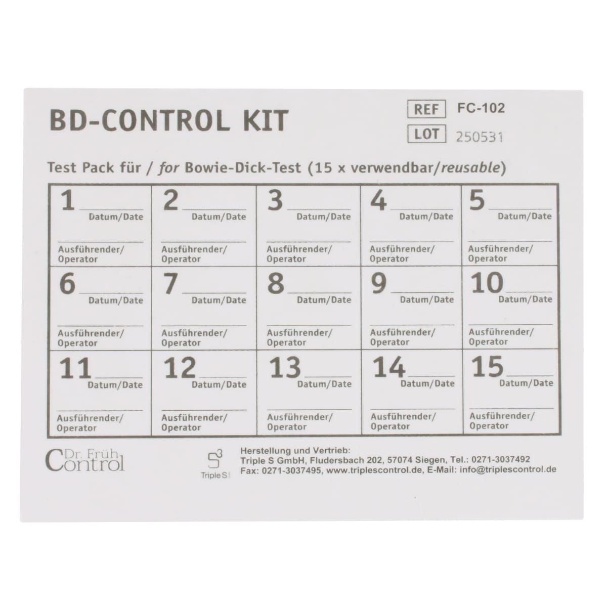  Bowie-Dick Testing System