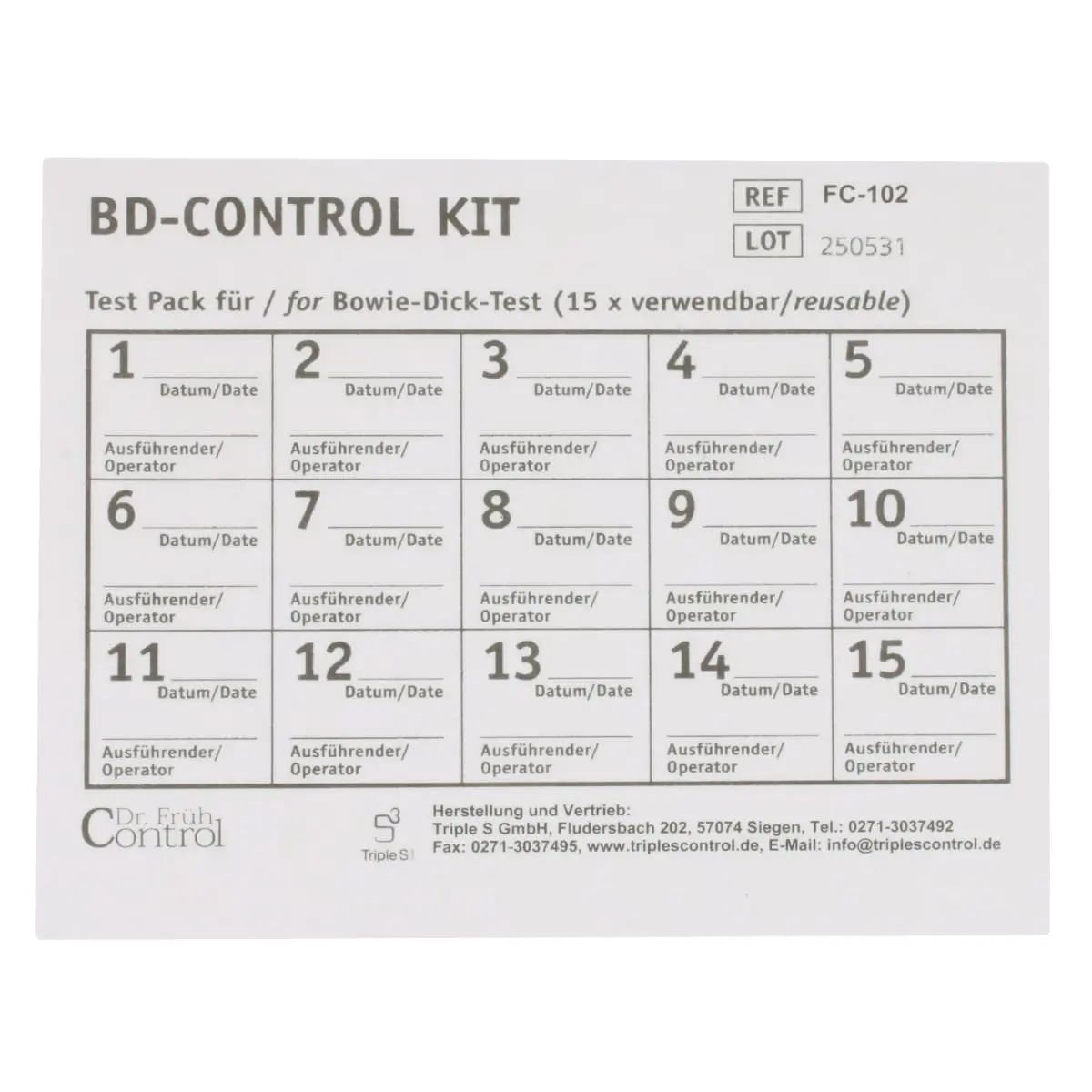  Bowie-Dick Testing System