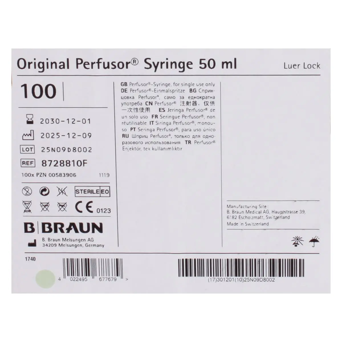 Original Perfusor syringes 50 ml Original Perfusor syringes 50 ml