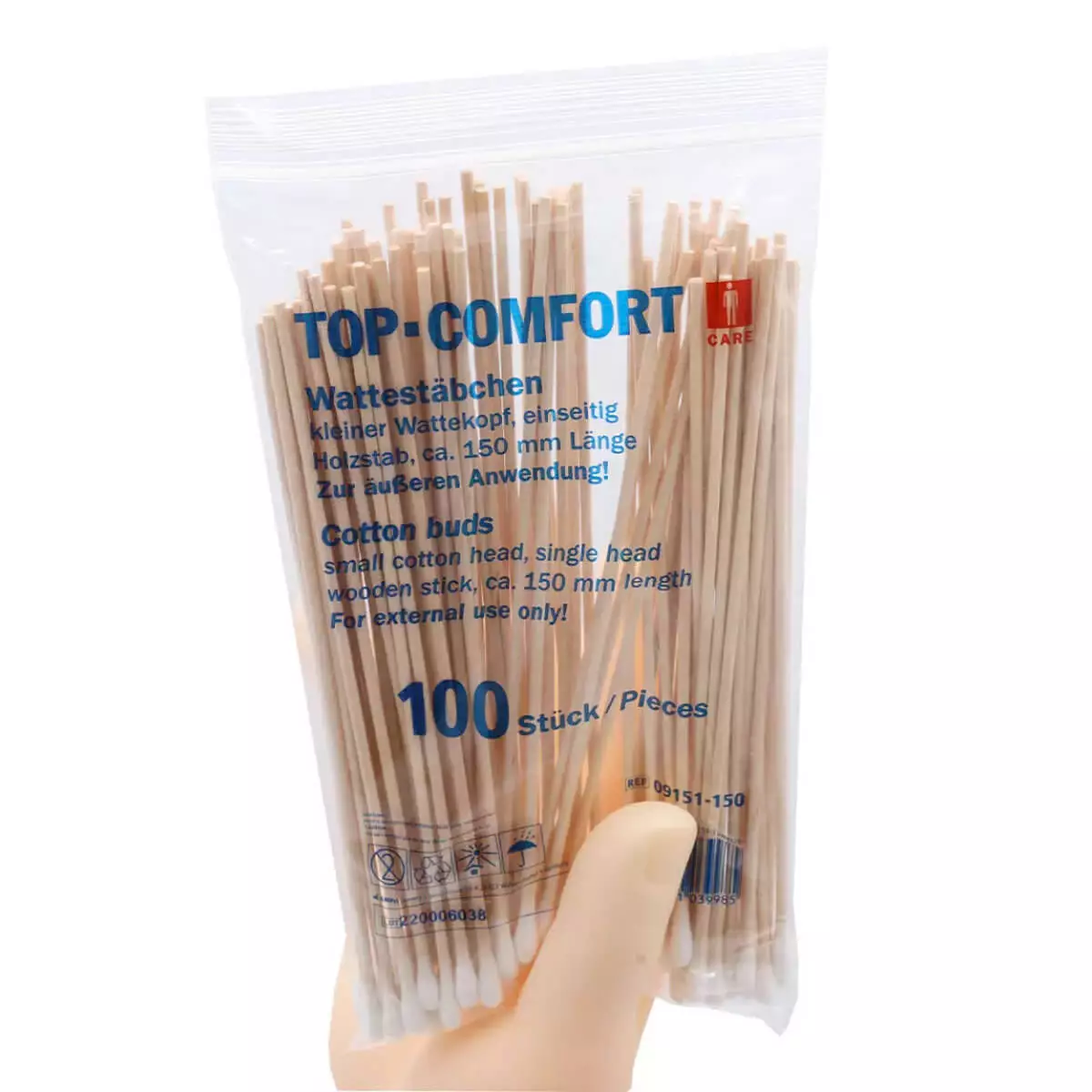  Top-Comfort wooden-stick cotton swab
