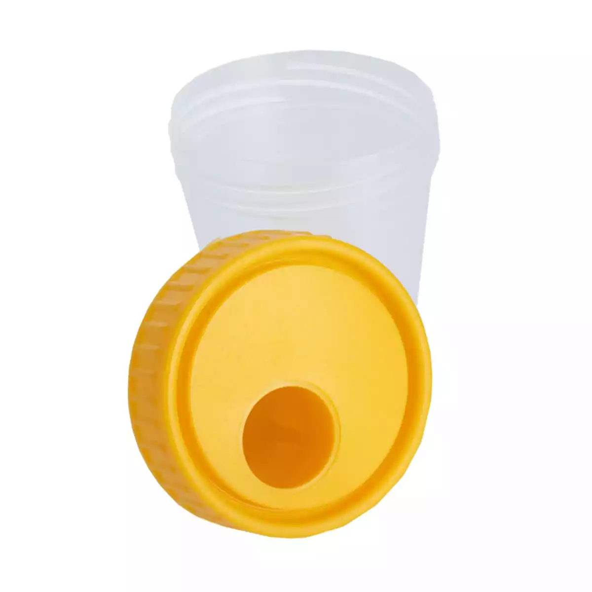 Urine cup with transfer unit Urine cup with transfer unit