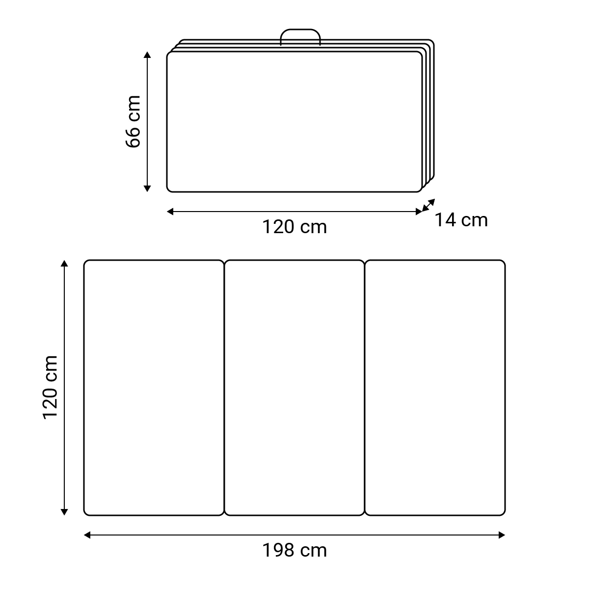  Foldable therapy mat